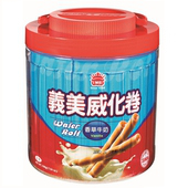 義美 香草牛奶威化捲桶 (500g/桶)