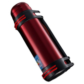 304大容量便攜提把帶杯保溫壺2000ml (紅色)