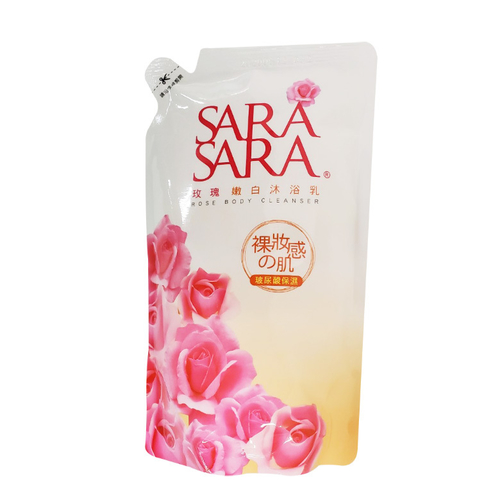 SARA SARA 莎啦莎啦玫瑰嫩白沐浴乳補充包(800g/包)