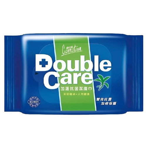康乃馨 Double Care抗菌濕巾(20片x2包/組)