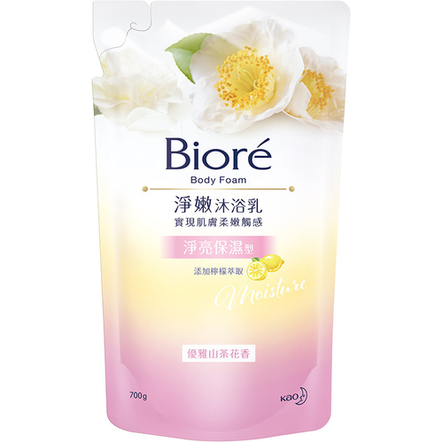 Biore 蜜妮淨嫩沐浴乳補充包-優雅山茶花香(700ml/包)