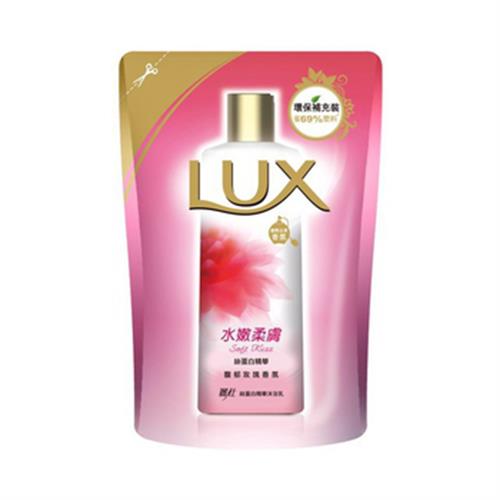 Lux麗仕 絲蛋白精華沐浴水嫩柔膚 補充包(650ml/包)