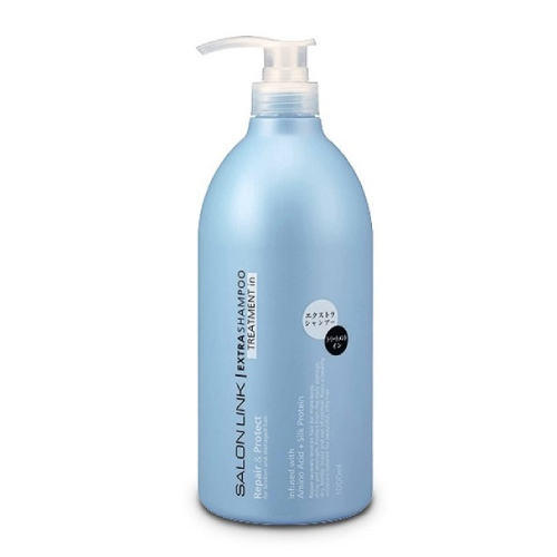 日本熊野 沙龍級胺基酸雙效2合1洗潤髮乳-淺藍 (平行輸入)(1000ml/瓶)