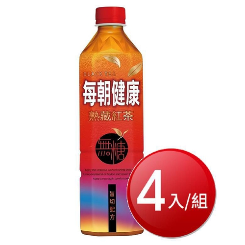 每朝健康 無糖紅茶(650ml*4入)