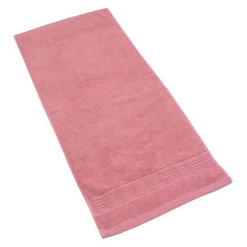 MORINO 美國棉緞條毛巾(豆紅)