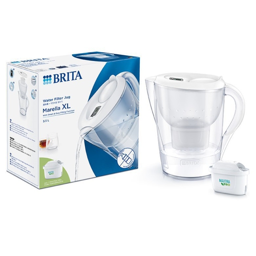 BRITA Marella 3.5L馬利拉濾水壺+MXPRO濾芯(共1壺1芯)(白)