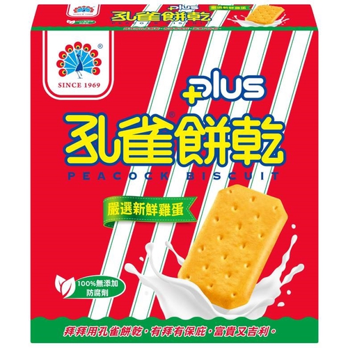 孔雀 餅乾PLUS+(135g*3)