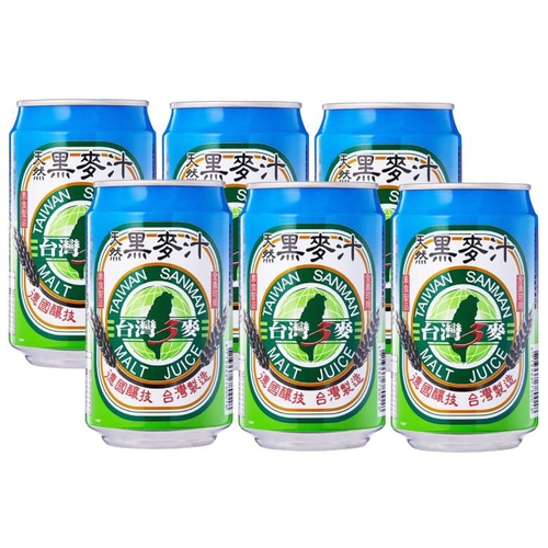 台灣3麥 天然黑麥汁(330ml*6罐/組)